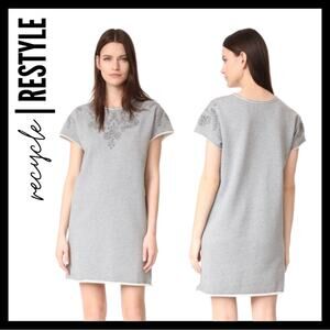 rag & bone Grey Eyelet Tee Dress in Small